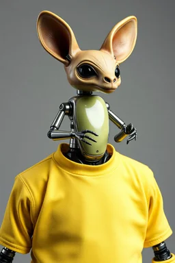 full figure Gordon Ramsey as a kangaroo robot alien