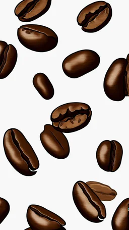 Only one Coffee bean Without background