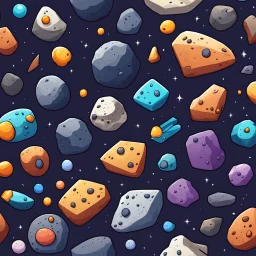 cartoon asteroids