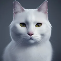 white cat, natural pigment, extremely sharp detail, finely tuned detail, ultra high definition, 8 k, unreal engine 5, ultra sharp focus, winter ambiance