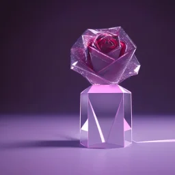 transparent crystal rose, crystallized, cinema lighting, cinema 4d, octane render, 3d render, incrate detailed