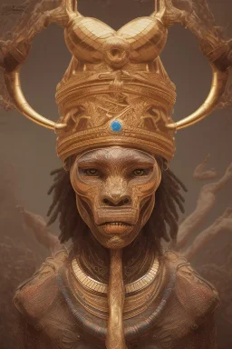 shiny black male African playing drums Egyptian alien, cracks in the voodoo head, wicked, eyes, crown, Elephant, 8k, finely detailed, photo realistic, tiger turquoise skull head gold dragon space alien snow skeleton gold hornytoad silver crown silver eyes playing drums