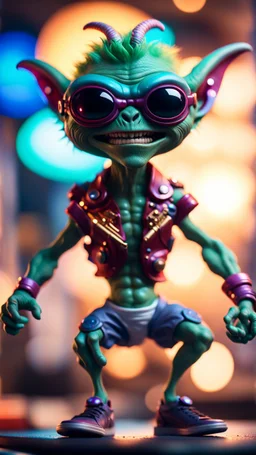 twisted rocker alien gremlin virgin pimp snatcher flexing in heaven,bokeh like f/0.8, tilt-shift lens 8k, high detail, smooth render, down-light, unreal engine, prize winning