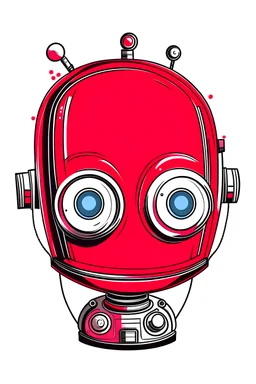 portrait of debian logo robot