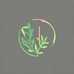 mystical simple one color Logo: botanical style