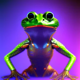 cyberpunk cosmic frog