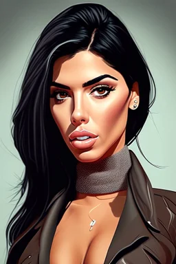 Georgina Rodriguez A fashion model, cartoon 2d