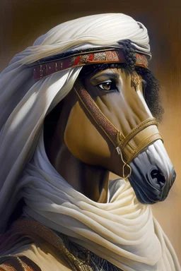 painting of an heroic 20 year old arabian prince