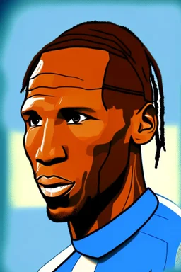 Didier Drogba Footballer ,cartoon 2d