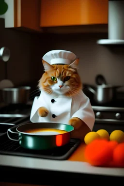 قطة طباخة