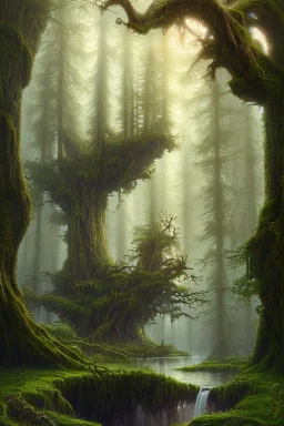 high-quality, fine-detail beautiful, milf warrior, breath-taking forest with gnarled trees, flowers, clear reflective lake, tranquil, stunning, 8k resolution, intricate, digital art, detailed matte, volumetric lighting, George Grie, Anne Dittman, Anne Stokes, Lisa Parker, Selina French, Alphonse Mucha