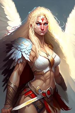 female aasimar barbarian dnd character