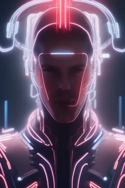 cyberpunk, head, men, portrai, tron