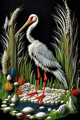 Picture of a 3D stork