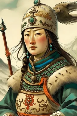 daughter of Genghis Khan. Jochi, the eldest daughter, fearlessly led armies and strategized in epic battles, proving her military mettle.