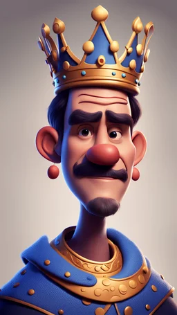 king, stylized pixar