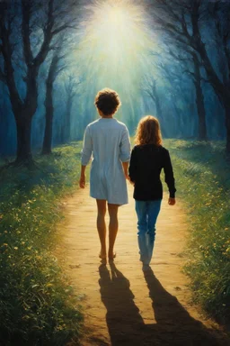 walk in the light of creative altruism or in the darkness of destructive selfishness; surrealism