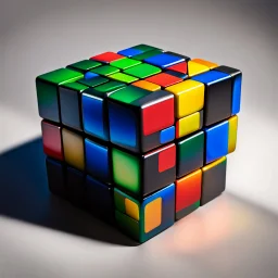 Rubik‘s Cube 3x3 with shadow, light side