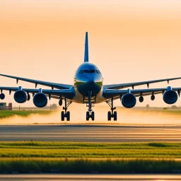 Image of a plane about to take off from the ground