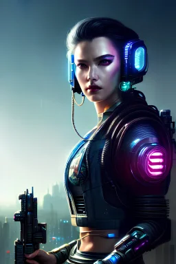 {((stunningly beautiful cyberpunk woman))}hyper realist, hyper detailed, intricated, awesome, masterpiece, trending on artstation, deviantart, perfectly centered subject, hyper realist shading lighting, greg rutkowski, magali villeneuve, artgerm, wlop, rossdraws