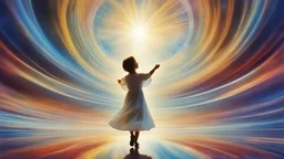 1981. Abstract fantasy: telepathy, one young child, chrysalids, Wyndham, delight, empathy, smiling, dancing, harmony, ecstasy, award-winning photograph, abstract image, beautiful composition, science-fiction, beautiful, wonder, joy, happiness, richness, the power of thought, love, joy, personal faith in God