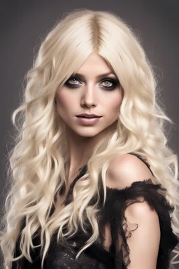 Amazingly Stunningly detailed, ultra Realistic photography of presenter Holly Willoughby cosplaying as singer Taylor Momsen wearing one of Taylor's stage outfits with Taylor's hairstyle and make up, highly detailed, full body, soft lighting, ultra realistic, maximum realism,Amazingly Stunningly detailed,