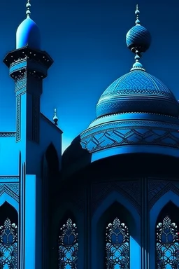 gambar masjid background biru aestetik