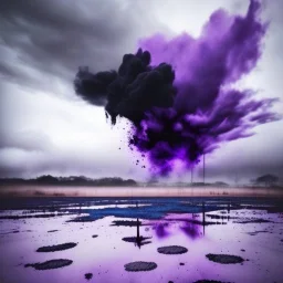 a texture of a grey sky violently exploding and vomiting dirty grey hues of blue, purple, and black that partially muddy the sky, making it ugly, surreal, dreamlike