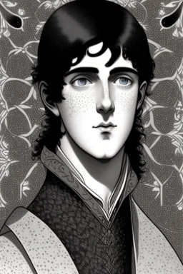 black hair freckles blue eyes young wizard beardsley