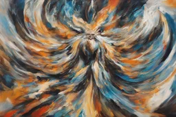 An abstract and enigmatic portrayal of Zeus, the king of the gods, using bold strokes and dynamic shapes to capture the essence of divine power, (abstract and enigmatic portrayal:1.4), (Zeus, king of the gods:1.5), (bold strokes and dynamic shapes:1.3), (expressive and divine ambiance:1.2), inspired by abstract interpretations of classical mythology and the divine, trending on CGSociety, Intricate, Sharp focus, dynamic lighting, (captivating:1.4), (godly ambiance:1.5), (abstract essence:1.3)