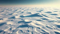 realistic photo, aerial view of a landscape covered in milk that looks futuristic with futuristic lighting, horizon