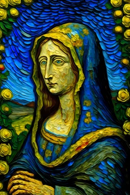 Virgin Mary in van gogh