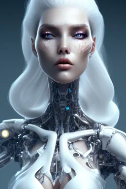 cyborg, white hair, sexy, perfekt, real, dream