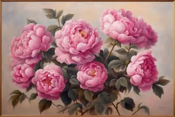 pink pieons .19th painting