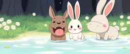 anime ghibli crazy cute small dog hippo bunny