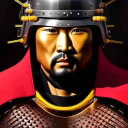 Ultra detailed fullbody Portrait in oil on canvas of medieval SAMURAI with armor,helmet,extremely detailed digital painting,ultrarealistic skin,intense stare, extremely detailed face, crystal clear eyes, mystical colors ,perfectly centered image, perfect composition, rim light, beautiful lighting,masterpiece ,8k, stunning scene, raytracing, anatomically correct, in the style of Simon Bisley and Ohrai Noriyoshi and robert e howard and Steve Jung and Wizyakuza and uncannyknack.