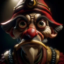 pinocchio as a japanese tengu with a long nose, highly detailed, realistic, photorealism, symmetrical, soft lighting, detailed face, intricate details, HDR, beautifully shot, hyperrealistic, sharp focus, 64 megapixels, perfect composition, high contrast, cinematic, atmospheric, moody