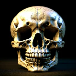 The anatomically correct skull of a smiley face