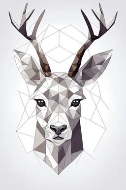 Geometric deer face