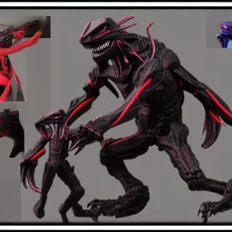 hybrid of Mass Production Evangelion and Godzilla and xenomorph