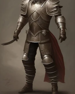 An armor made of a mixture of steel and leather, worn by a strong commander with magical power