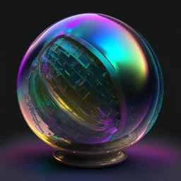 iridescent mechanic globe