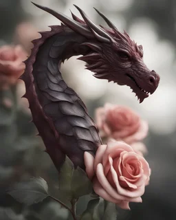 Photoreal gorgeous dragon-shaped rose by lee jeffries, in the style of fantasy movies, photorealistic, shot on Hasselblad h6d-400c, zeiss prime lens, bokeh like f/0.8, tilt-shift lens 8k, high detail, smooth render, unreal engine 5, cinema 4d, HDR, dust effect, vivid colors