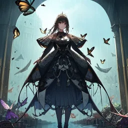 Skull's Queen, raining, Butterflies everywhere,