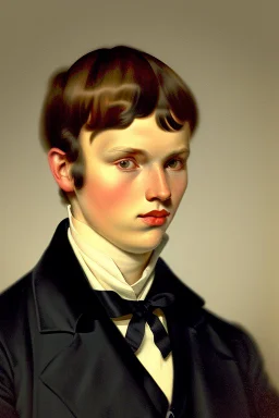 Extremely rich danish young man portrait 1840s