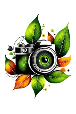 Style: illustration CAMERA WHTE BEST NATUR Text: "ZOOM-NATURE" no background)