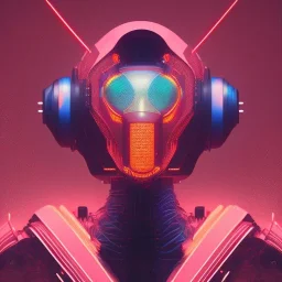 portrait painting of a cyberpunk red robot spider, ultra realistic, intricate details, ultra highly detailed, shiny, smooth, studio quality, octane render, Surrealism, Triadic colour scheme,glow-stick, ambient lighting,nightclub lighting, polaroid, 100mm, --ar 1:1 --v4