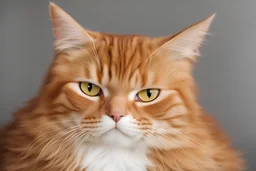 Grumpy ginger tabby cat
