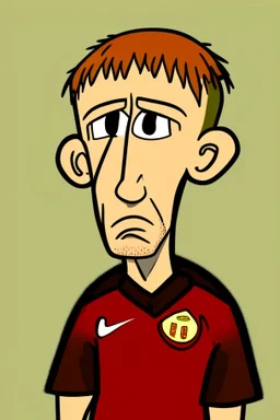 Oliver McBurney Footballer r cartoon 2d