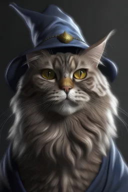 realistic wizard cat